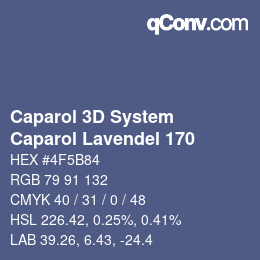 Color code: Caparol 3D System - Caparol Lavendel 170 | qconv.com