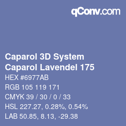 Color code: Caparol 3D System - Caparol Lavendel 175 | qconv.com