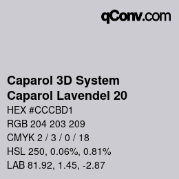 Farbcode: Caparol 3D System - Caparol Lavendel 20 | qconv.com