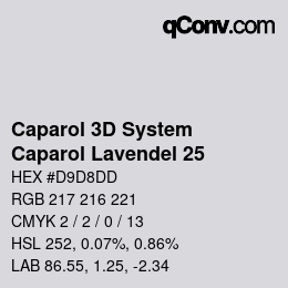 カラーコード: Caparol 3D System - Caparol Lavendel 25 | qconv.com
