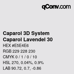 Color code: Caparol 3D System - Caparol Lavendel 30 | qconv.com