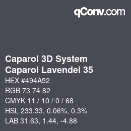 颜色代码: Caparol 3D System - Caparol Lavendel 35 | qconv.com