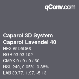 Color code: Caparol 3D System - Caparol Lavendel 40 | qconv.com