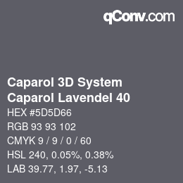 颜色代码: Caparol 3D System - Caparol Lavendel 40 | qconv.com