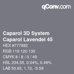 Color code: Caparol 3D System - Caparol Lavendel 45 | qconv.com