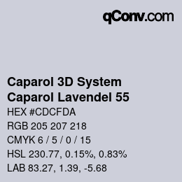 Farbcode: Caparol 3D System - Caparol Lavendel 55 | qconv.com