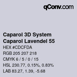 Color code: Caparol 3D System - Caparol Lavendel 55 | qconv.com