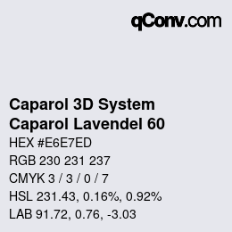 カラーコード: Caparol 3D System - Caparol Lavendel 60 | qconv.com