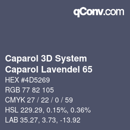 Farbcode: Caparol 3D System - Caparol Lavendel 65 | qconv.com