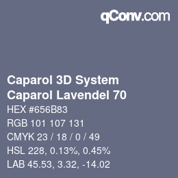 Color code: Caparol 3D System - Caparol Lavendel 70 | qconv.com