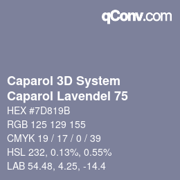 Color code: Caparol 3D System - Caparol Lavendel 75 | qconv.com