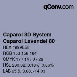 颜色代码: Caparol 3D System - Caparol Lavendel 80 | qconv.com