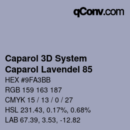 Code couleur: Caparol 3D System - Caparol Lavendel 85 | qconv.com