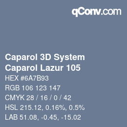 カラーコード: Caparol 3D System - Caparol Lazur 105 | qconv.com