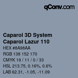 カラーコード: Caparol 3D System - Caparol Lazur 110 | qconv.com