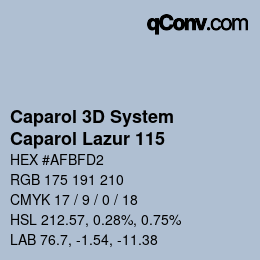 Farbcode: Caparol 3D System - Caparol Lazur 115 | qconv.com
