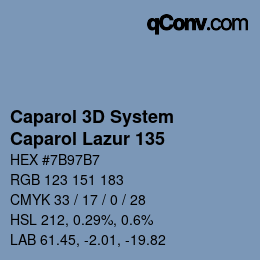 Color code: Caparol 3D System - Caparol Lazur 135 | qconv.com