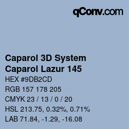 Color code: Caparol 3D System - Caparol Lazur 145 | qconv.com