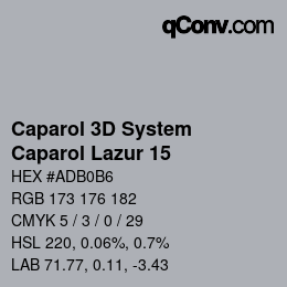 Color code: Caparol 3D System - Caparol Lazur 15 | qconv.com