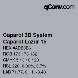 Code couleur: Caparol 3D System - Caparol Lazur 15 | qconv.com