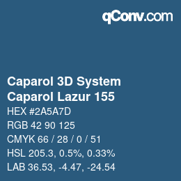 カラーコード: Caparol 3D System - Caparol Lazur 155 | qconv.com