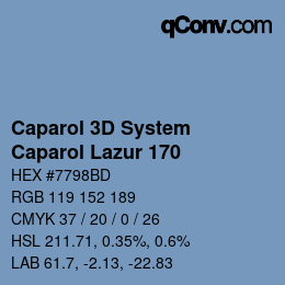 Color code: Caparol 3D System - Caparol Lazur 170 | qconv.com