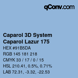 Color code: Caparol 3D System - Caparol Lazur 175 | qconv.com