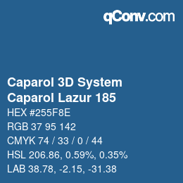 Color code: Caparol 3D System - Caparol Lazur 185 | qconv.com