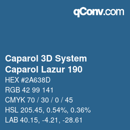Farbcode: Caparol 3D System - Caparol Lazur 190 | qconv.com