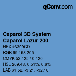 Color code: Caparol 3D System - Caparol Lazur 200 | qconv.com