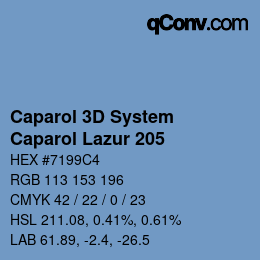 Farbcode: Caparol 3D System - Caparol Lazur 205 | qconv.com