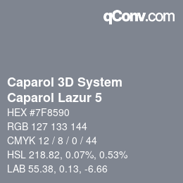 Color code: Caparol 3D System - Caparol Lazur 5 | qconv.com