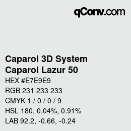 Color code: Caparol 3D System - Caparol Lazur 50 | qconv.com