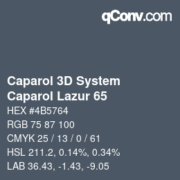 Farbcode: Caparol 3D System - Caparol Lazur 65 | qconv.com