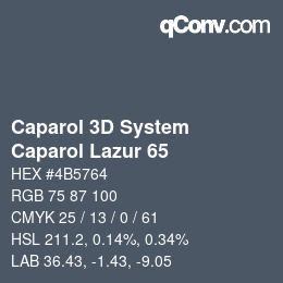 カラーコード: Caparol 3D System - Caparol Lazur 65 | qconv.com