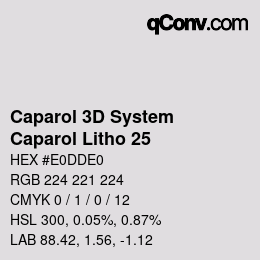 Color code: Caparol 3D System - Caparol Litho 25 | qconv.com