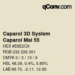 Color code: Caparol 3D System - Caparol Mai 55 | qconv.com