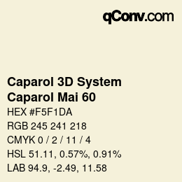 颜色代码: Caparol 3D System - Caparol Mai 60 | qconv.com