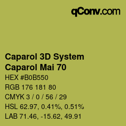 颜色代码: Caparol 3D System - Caparol Mai 70 | qconv.com