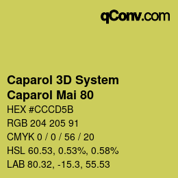 颜色代码: Caparol 3D System - Caparol Mai 80 | qconv.com