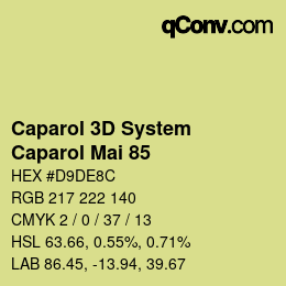 Color code: Caparol 3D System - Caparol Mai 85 | qconv.com