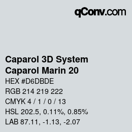 Color code: Caparol 3D System - Caparol Marin 20 | qconv.com