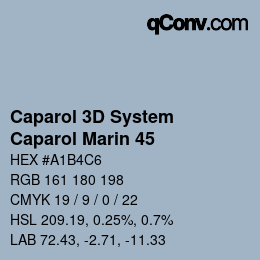 颜色代码: Caparol 3D System - Caparol Marin 45 | qconv.com