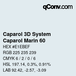 颜色代码: Caparol 3D System - Caparol Marin 60 | qconv.com