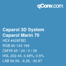 颜色代码: Caparol 3D System - Caparol Marin 70 | qconv.com