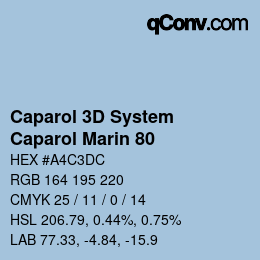 颜色代码: Caparol 3D System - Caparol Marin 80 | qconv.com