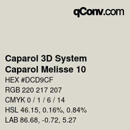 Color code: Caparol 3D System - Caparol Melisse 10 | qconv.com