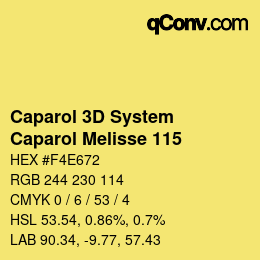 カラーコード: Caparol 3D System - Caparol Melisse 115 | qconv.com