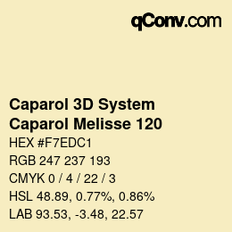 Color code: Caparol 3D System - Caparol Melisse 120 | qconv.com