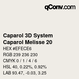 Color code: Caparol 3D System - Caparol Melisse 20 | qconv.com